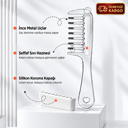 2’si 1 Arada Serum Uygulama ve Masaj Tarağı