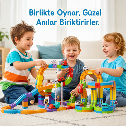 Manyetik Raylı Tren Seti (105 Parça)