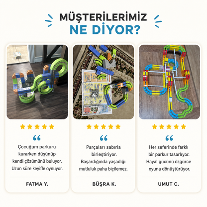 Manyetik Raylı Tren Seti (105 Parça)